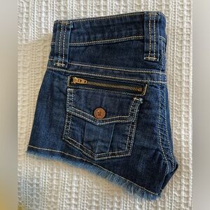 Size 23 Frankie B. Jean shorts with zipper on back pocket
